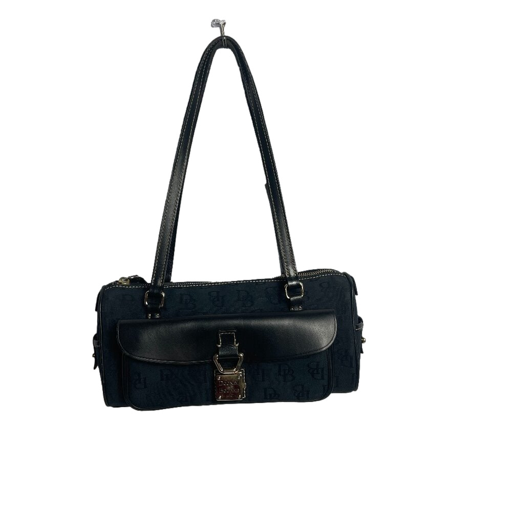 Dooney & Bourke Vintage Black Signature Handbag, EUC